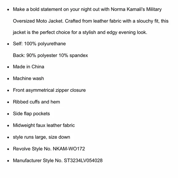 Norma Kamali Oversized Moto Jacket - Chocolate - Picture 10 of 12